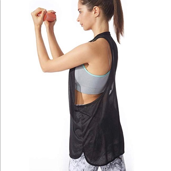 NWOT Set Of 3 Athletic Mesh spots tank top - Picture 3 of 8